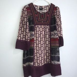 Sheer, Patterned Dress